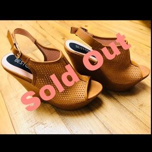 New-Beston platform sandals -Camel- Size 8
